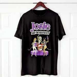 100% Cotton Size L Josie and the Pussycats Women’s Black T-Shirt Archie Comics